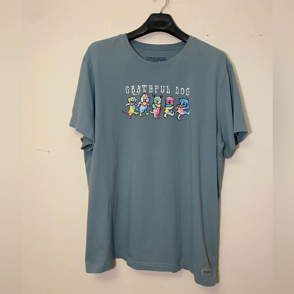 'Grateful Dog' Life is Good Men's' XXL Tee Like New - Picture 3 of 8